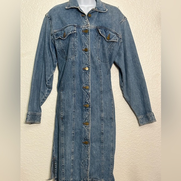 Banana Republic Dresses & Skirts - BANANA REPUBLIC SAFARI & TRAVEL CLOTHING CO. Denim Dress Duster sz Large Barbie